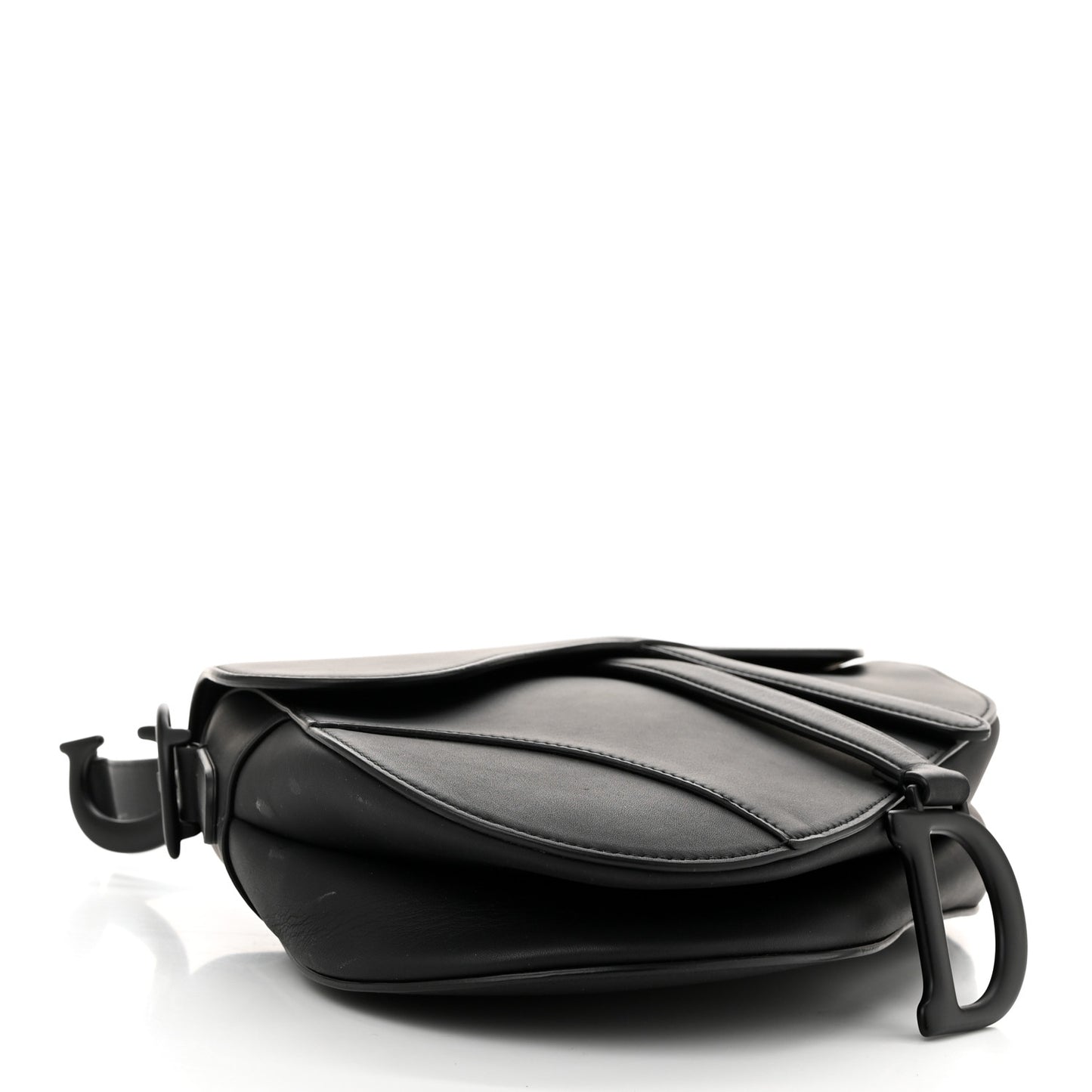 Ultra Matte Calfskin Saddle Bag Black