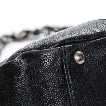 Chanel Distressed Caviar Outdoor Ligne Tote Navy 8 of 16