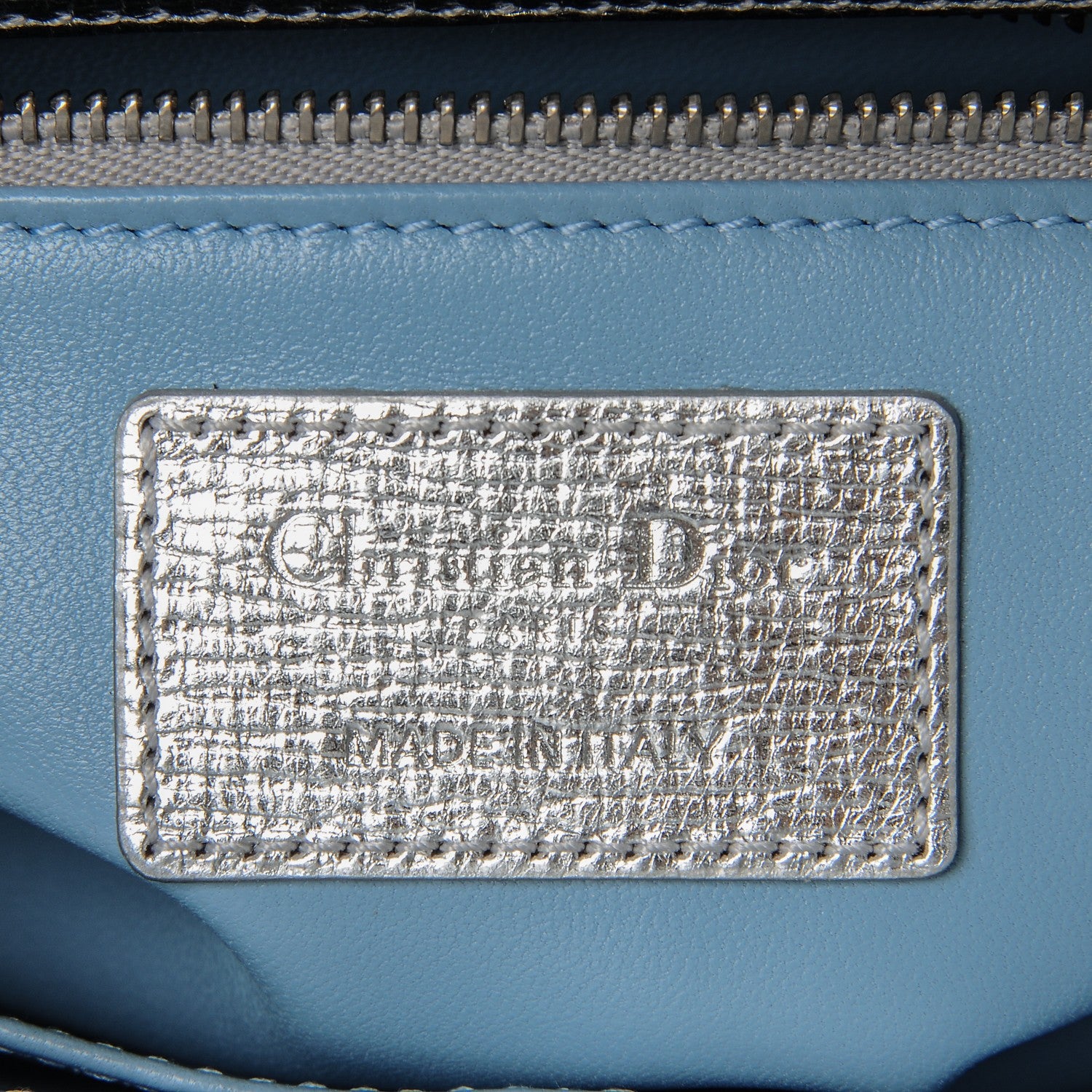 Christian Dior Metallic Grained Calfskin Cannage Small Lucky Badges My Lady Dior Silver 6 of 8