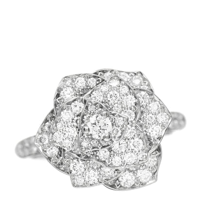 Piaget 18K White Gold Diamond Rose Ring 52 6 1 of 5