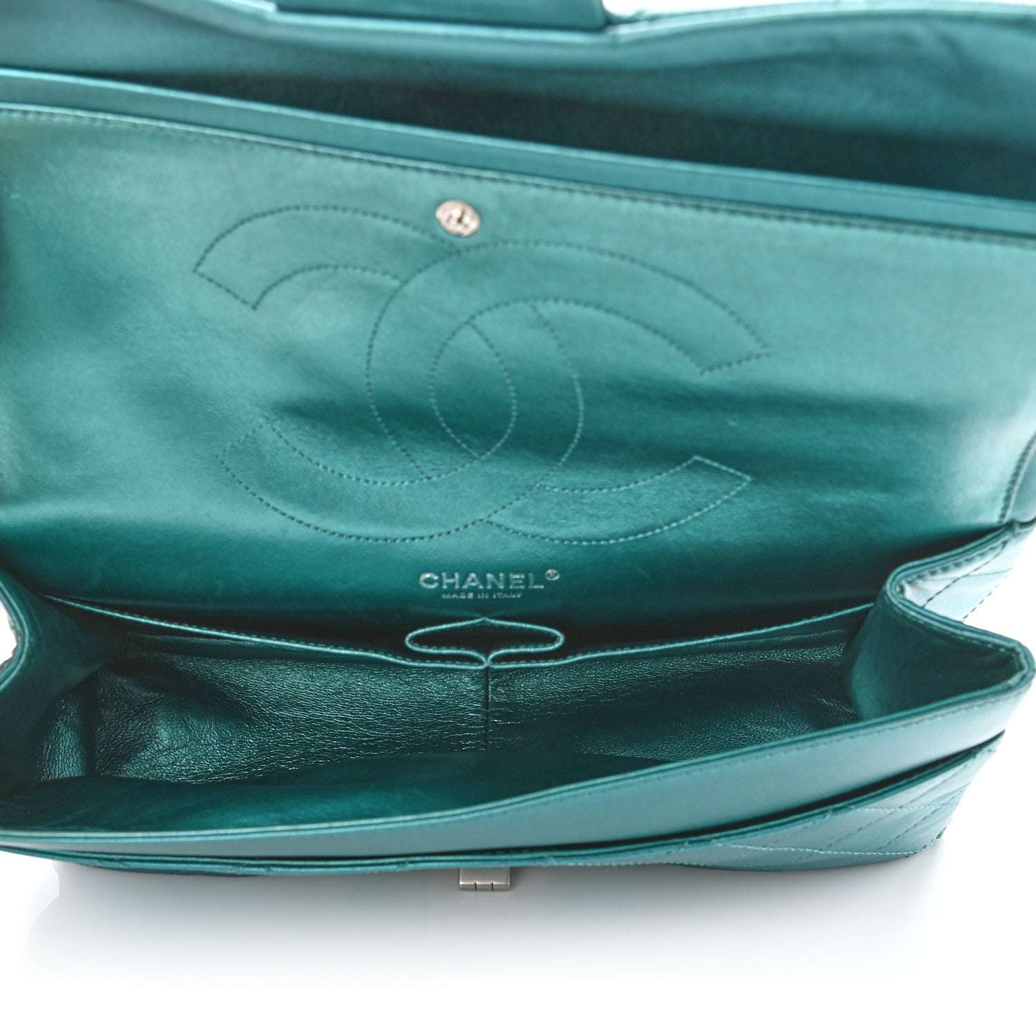 Chanel Metallic Calfskin Quilted 2.55 Reissue 227 Flap Turquoise 5 of 12