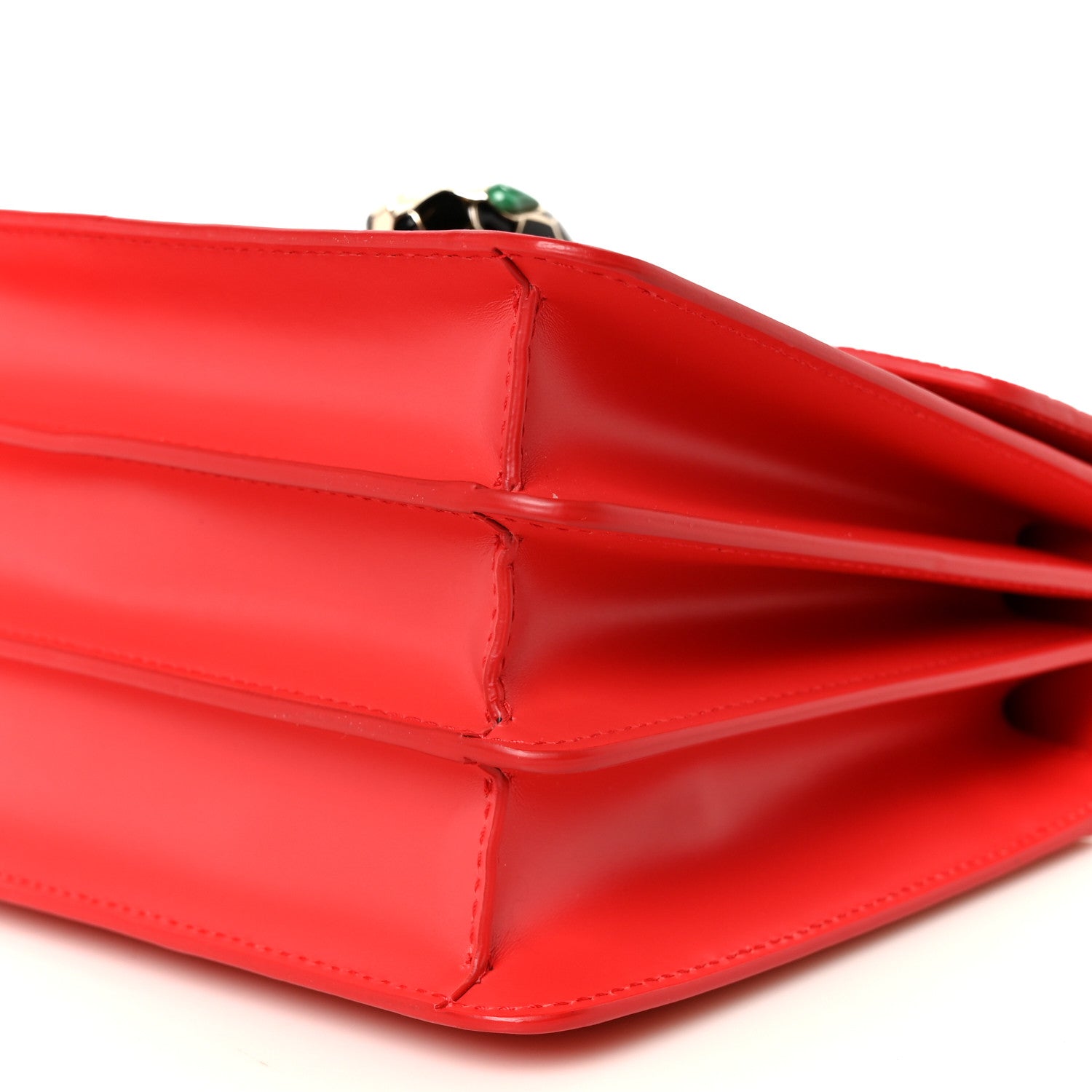 Bulgari Calfskin Galuchat Serpenti Forever Crossbody Red 12 of 12