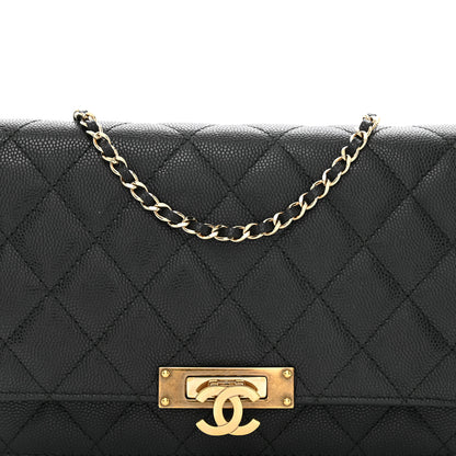 Chanel Caviar Quilted Golden Class Wallet On Chain WOC Black 5 of 12