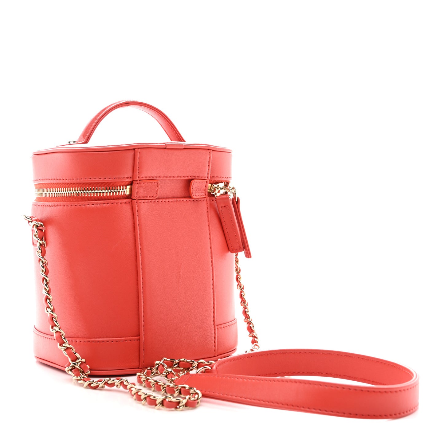 Lambskin Timeless Vanity Cosmetic Case Red