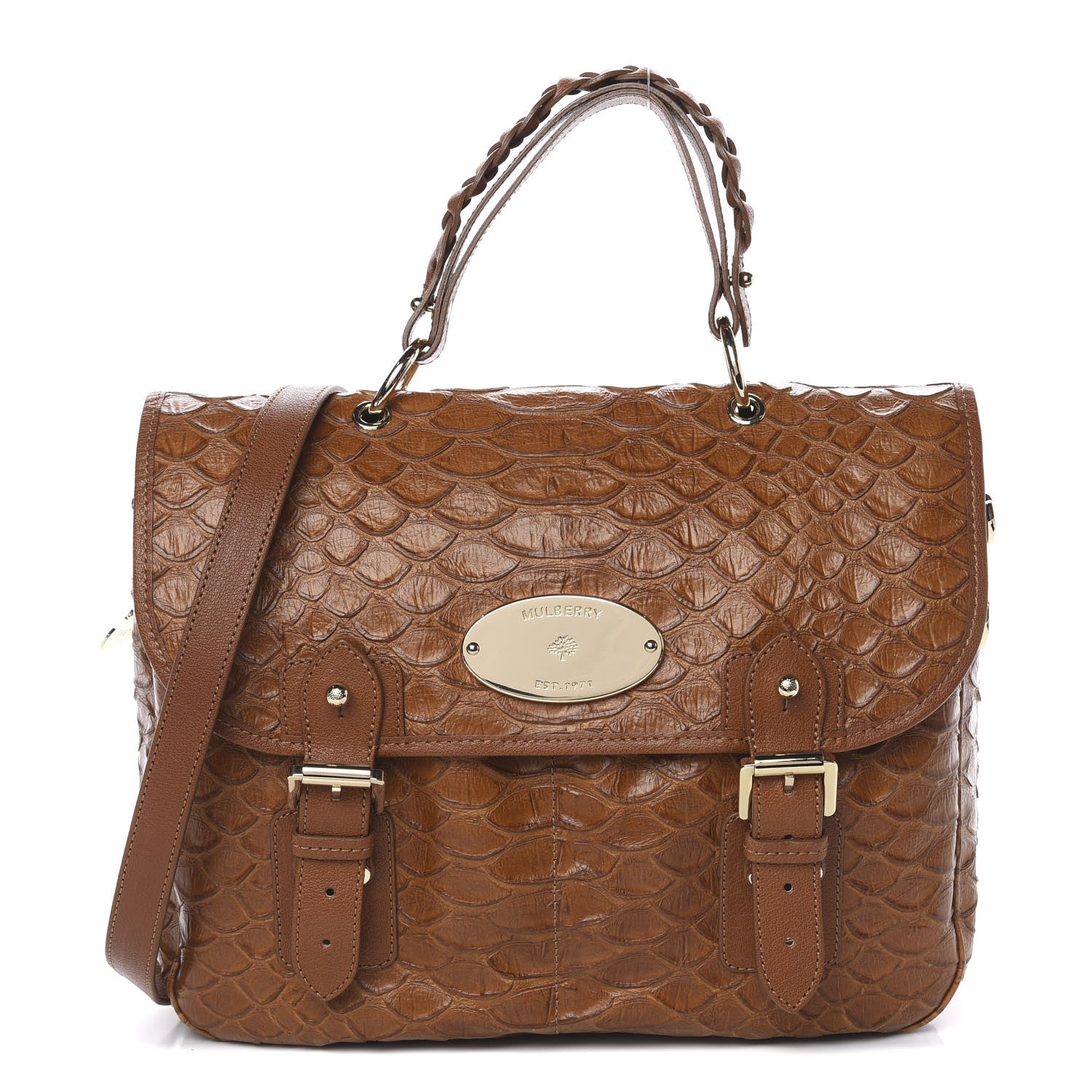Mulberry Silky Snake Trout Messenger Bag Oak 1 of 11