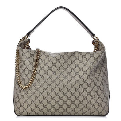 Gucci GG Supreme Monogram Large Linea A Hobo Light Brown 1 of 16