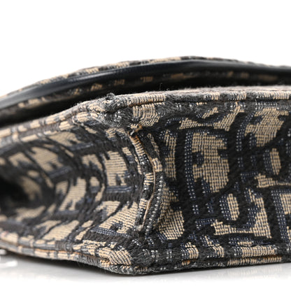 Christian Dior Oblique Saddle Chain Pouch Blue 8 of 9