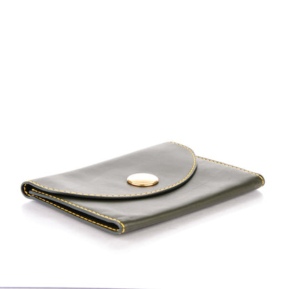 Celine Smooth Calfskin Orb Clutch Khaki 4 of 8