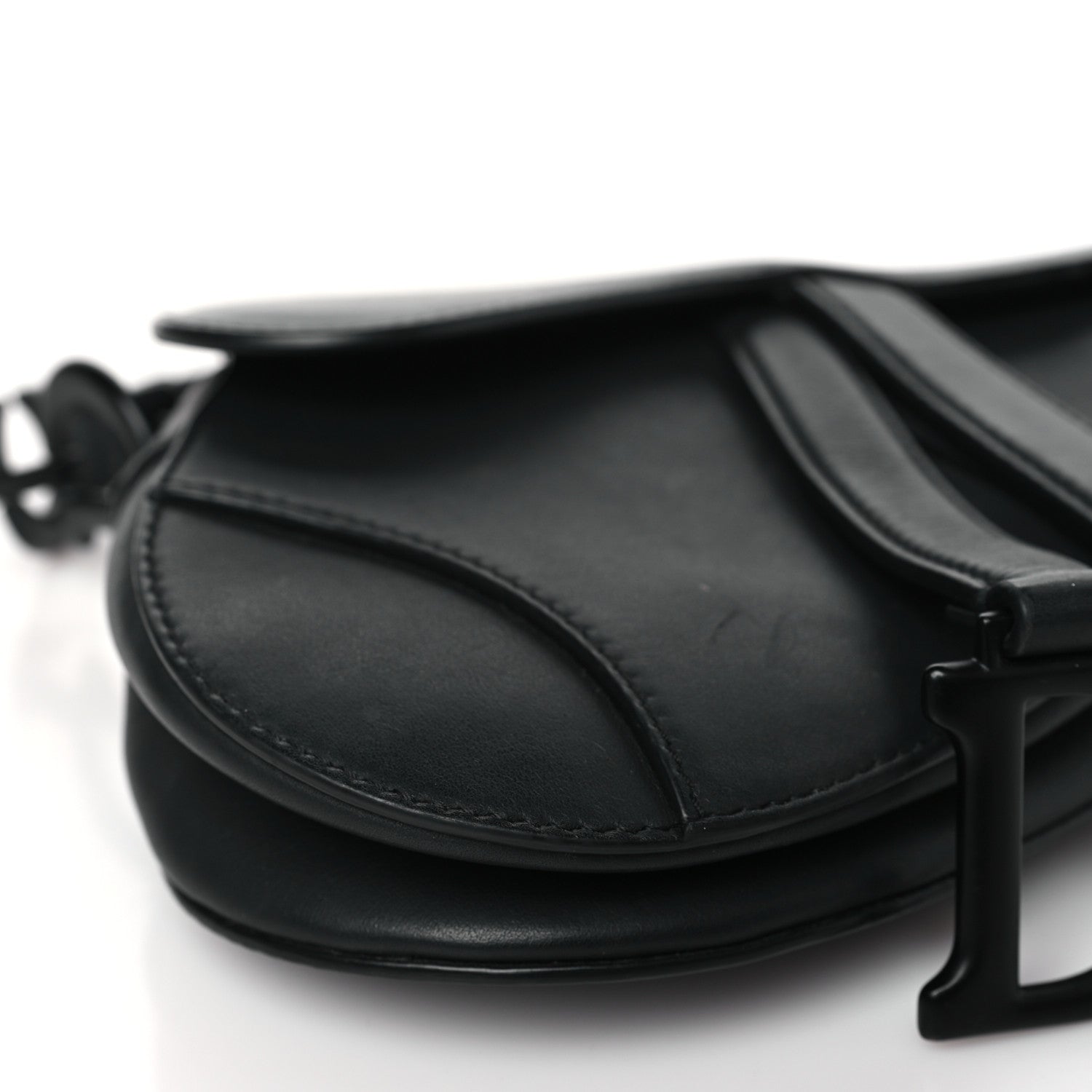Christian Dior Ultra Matte Calfskin Mini Saddle Bag Black 8 of 10