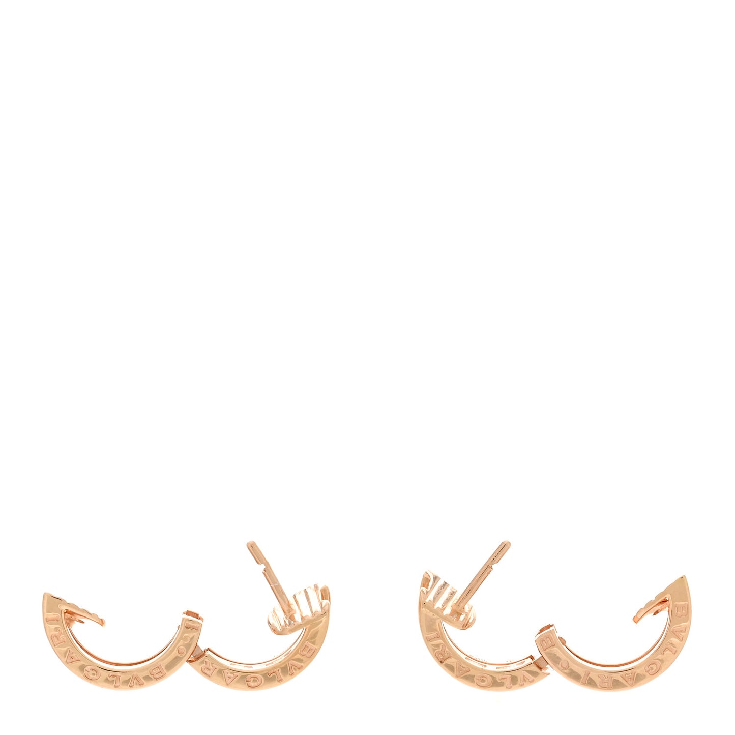 18K Rose Gold Small B.Zero1 Hoop Earrings