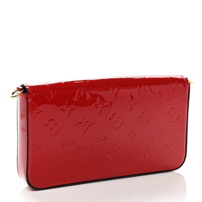 Louis Vuitton Vernis Felicie Pochette Chain Wallet Cherry 3 of 9