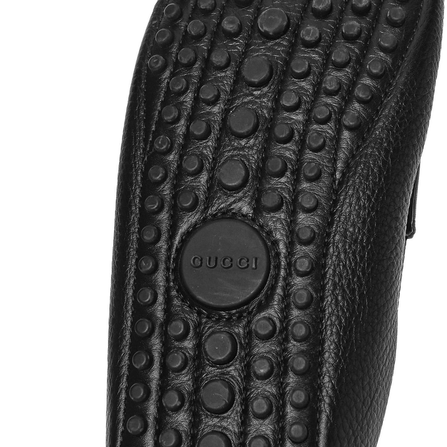 Road Calfskin Web Womens Horsebit Driver Loafers 39.5 Black