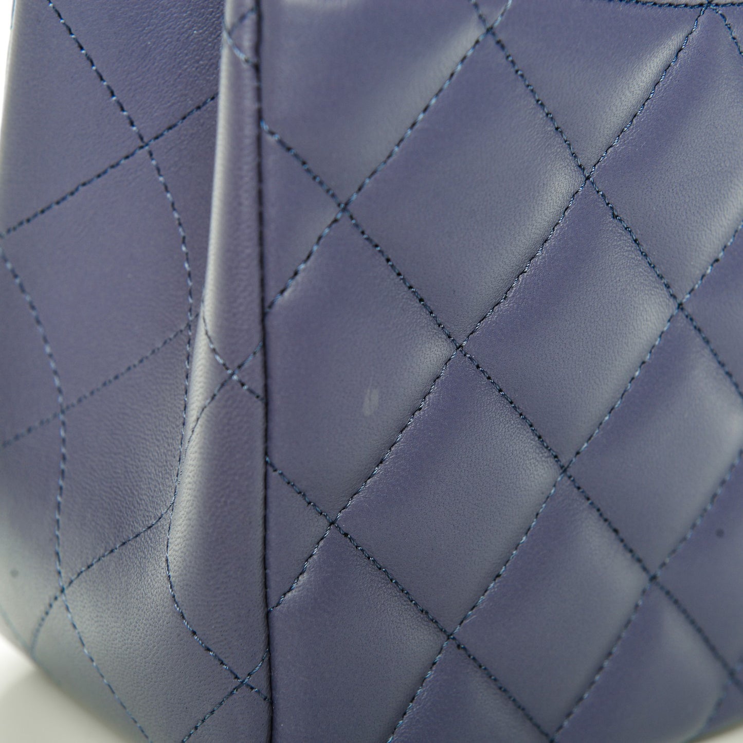 Lambskin Quilted Jumbo Double Flap Light Purple