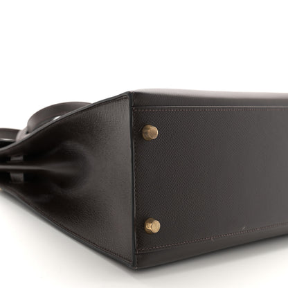 Hermes Epsom Kelly Sellier 32 Chocolate 9 of 23