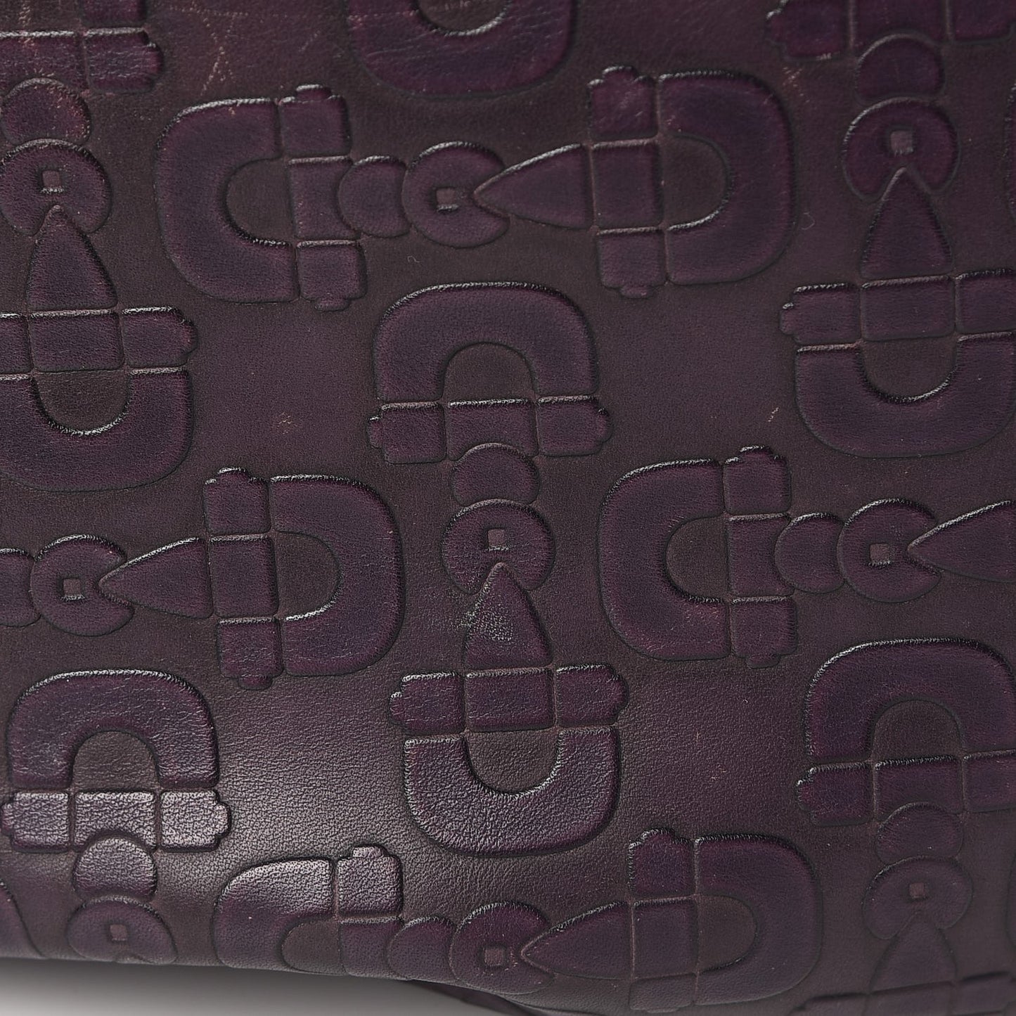 Calfskin Horsebit Embossed Glam Hobo Purple