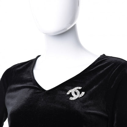 Chanel Crystal CC Brooch Silver 2 of 6