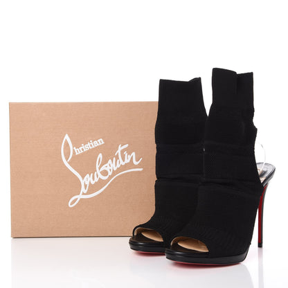 Christian Louboutin Maille Tricot Nappa Cheminene 120 Sock Ankle Boots 37.5 Black 8 of 8