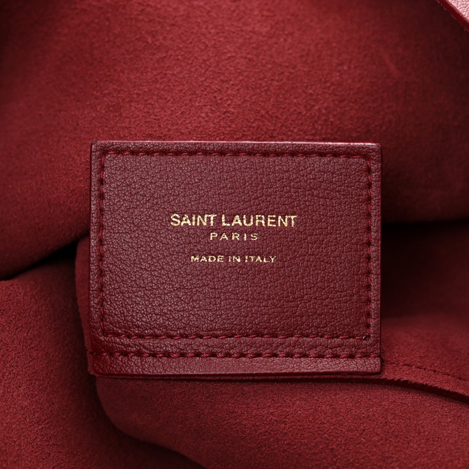 Saint Laurent Calfskin Large Shopping Tote Opyum Red 7 of 14