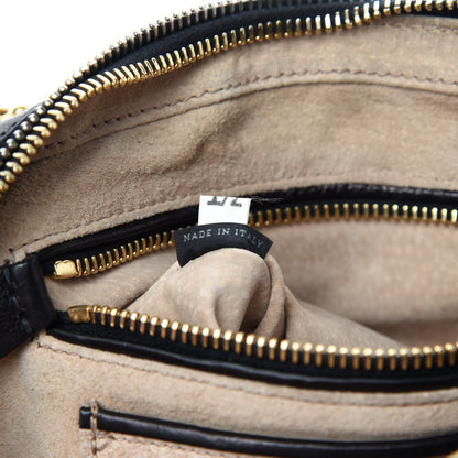 Prada Glace Calf Studded Pushlock Chain Shoulder Bag Black 9 of 11