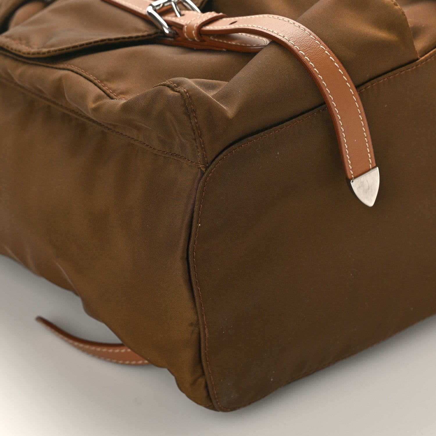 Prada Nylon Vela Saffiano Backpack Mimetico Caramel 7 of 8