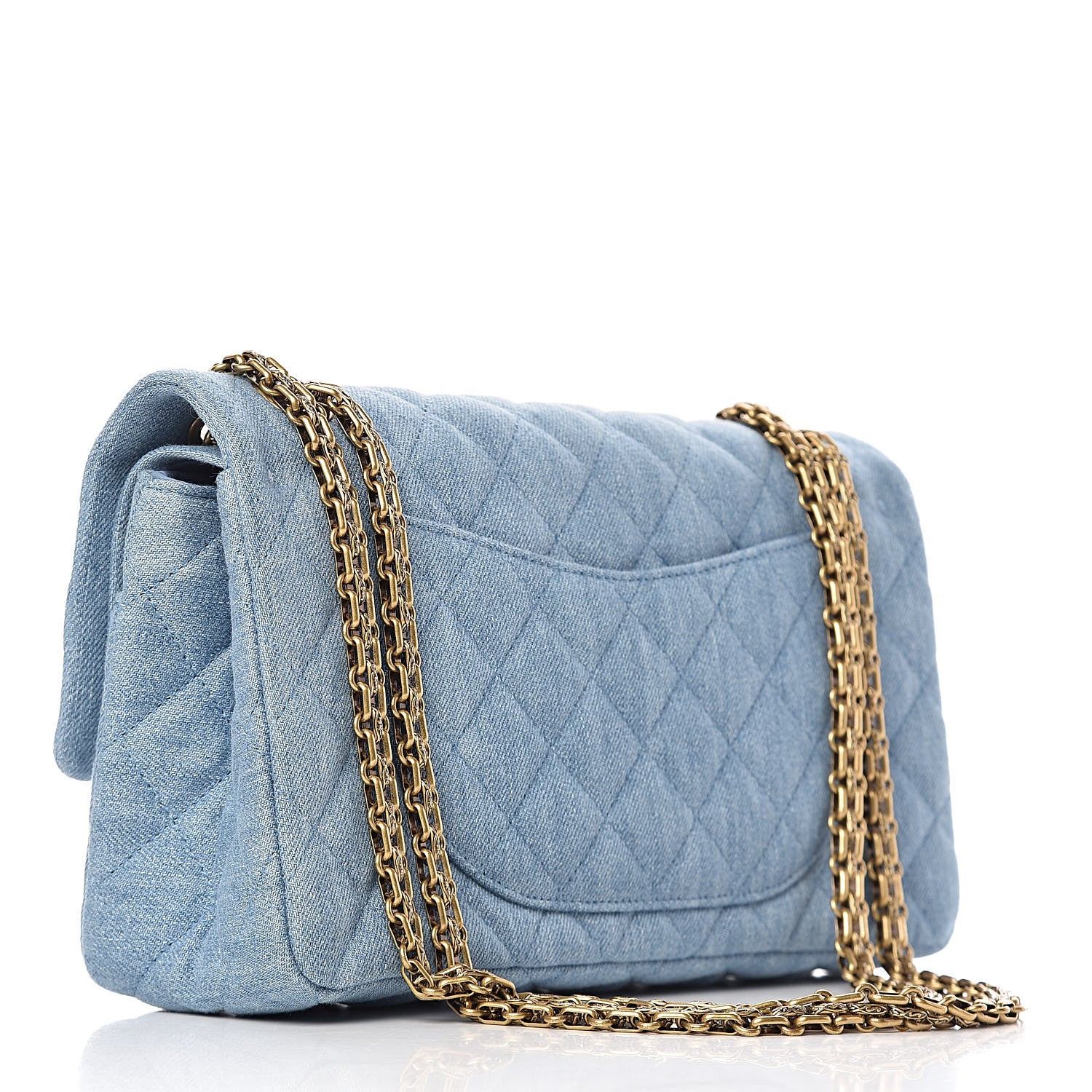 Chanel Denim Quilted 2.55 Reissue 225 Flap Light Blue 3 of 10