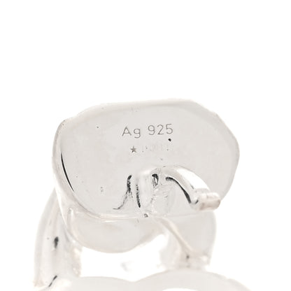 Gucci Sterling Silver GG Chain Hoop Earrings 4 of 5