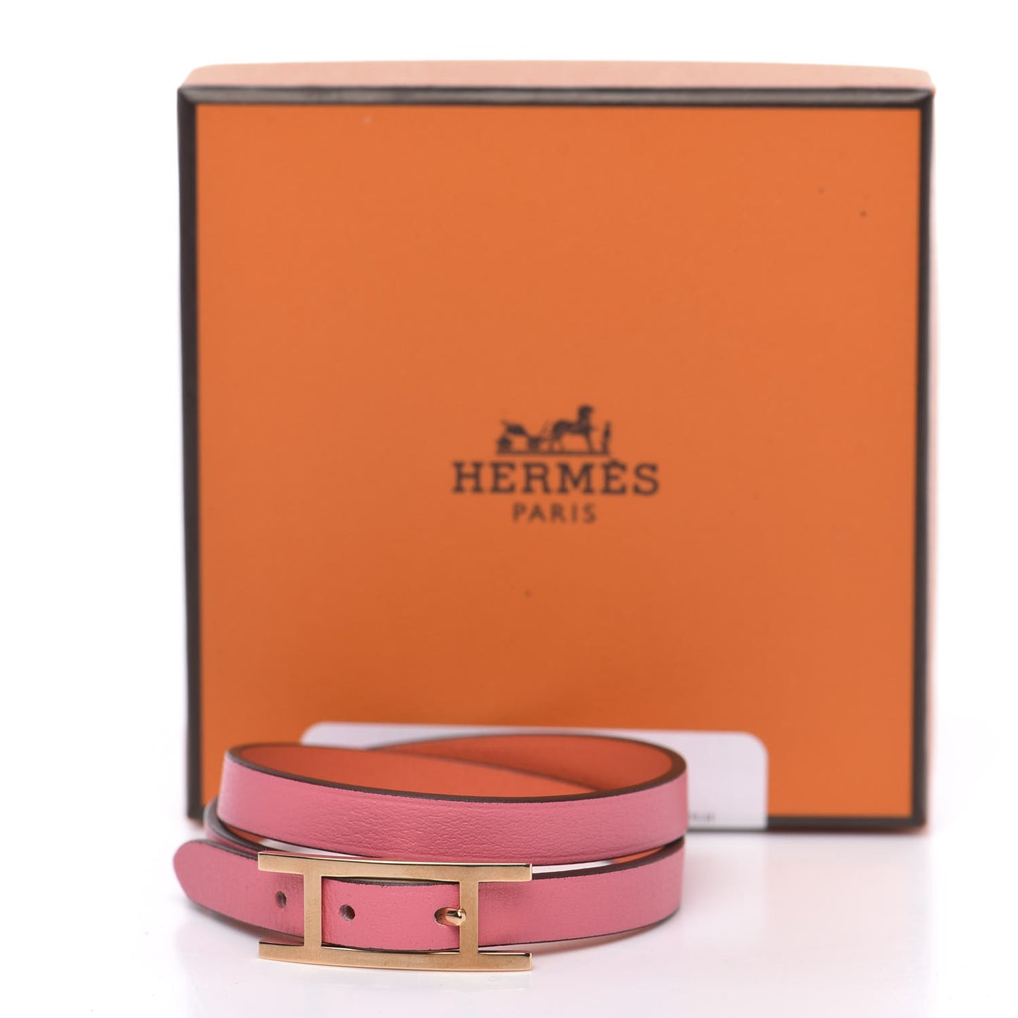 Swift Behapi Double Tour Reversible Bracelet Rose Lipstick Orange Poppy