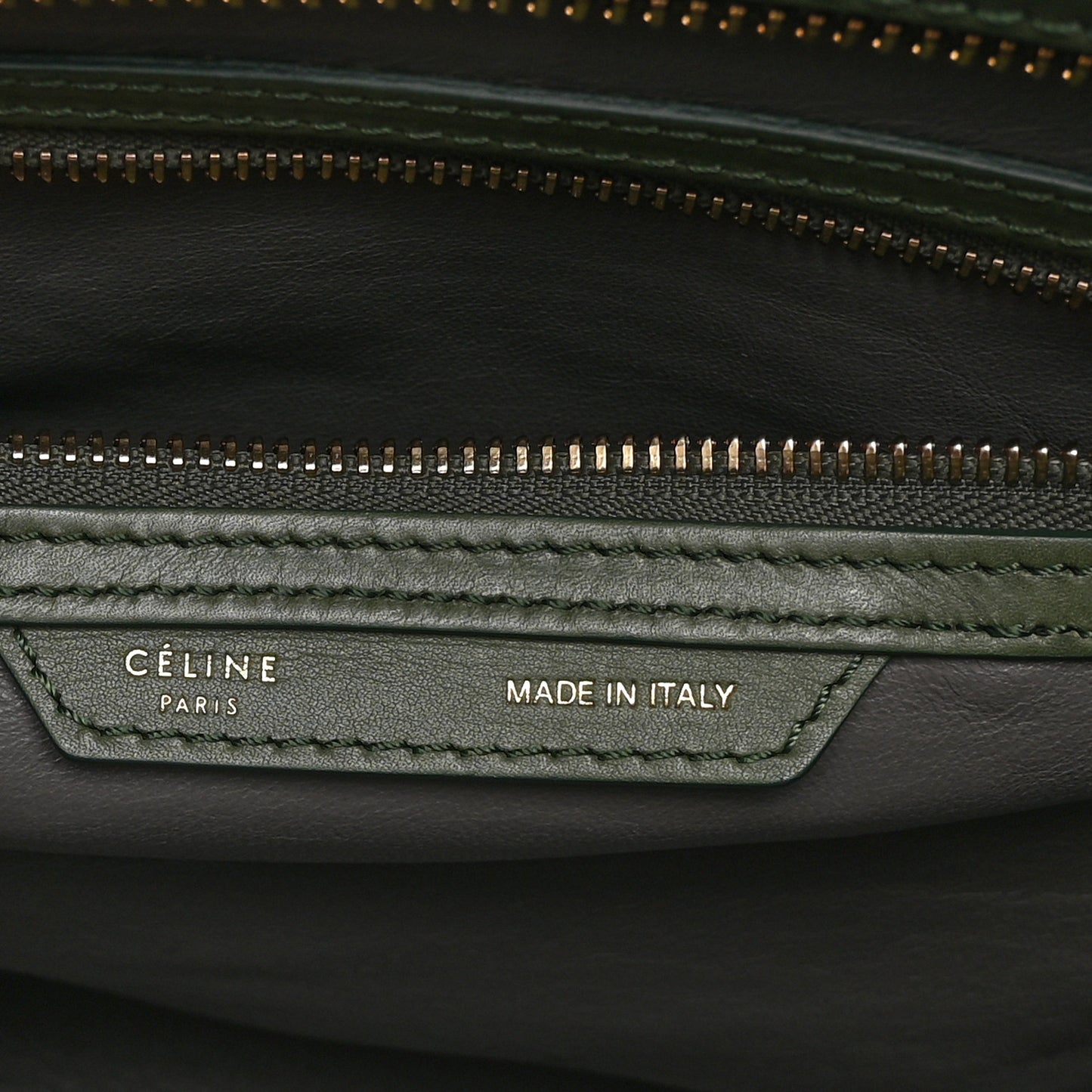 Smooth Calfskin Suede Mini Luggage Green