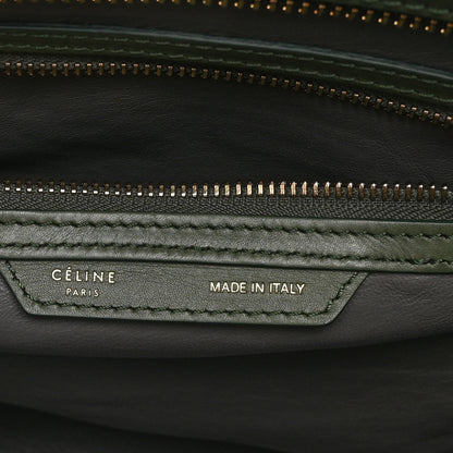 Celine Smooth Calfskin Suede Mini Luggage Green 6 of 10