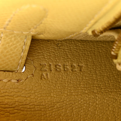 Hermes Epsom Kelly Sellier 25 Jaune Poussin 12 of 19