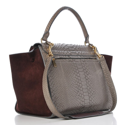Celine Python Suede Medium Trapeze 3 of 11