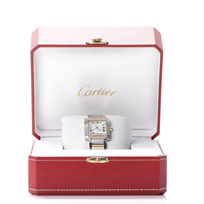 Cartier Stainless Steel 18K Yellow Gold 28mm Tank Francaise Automatic Watch 13 of 13