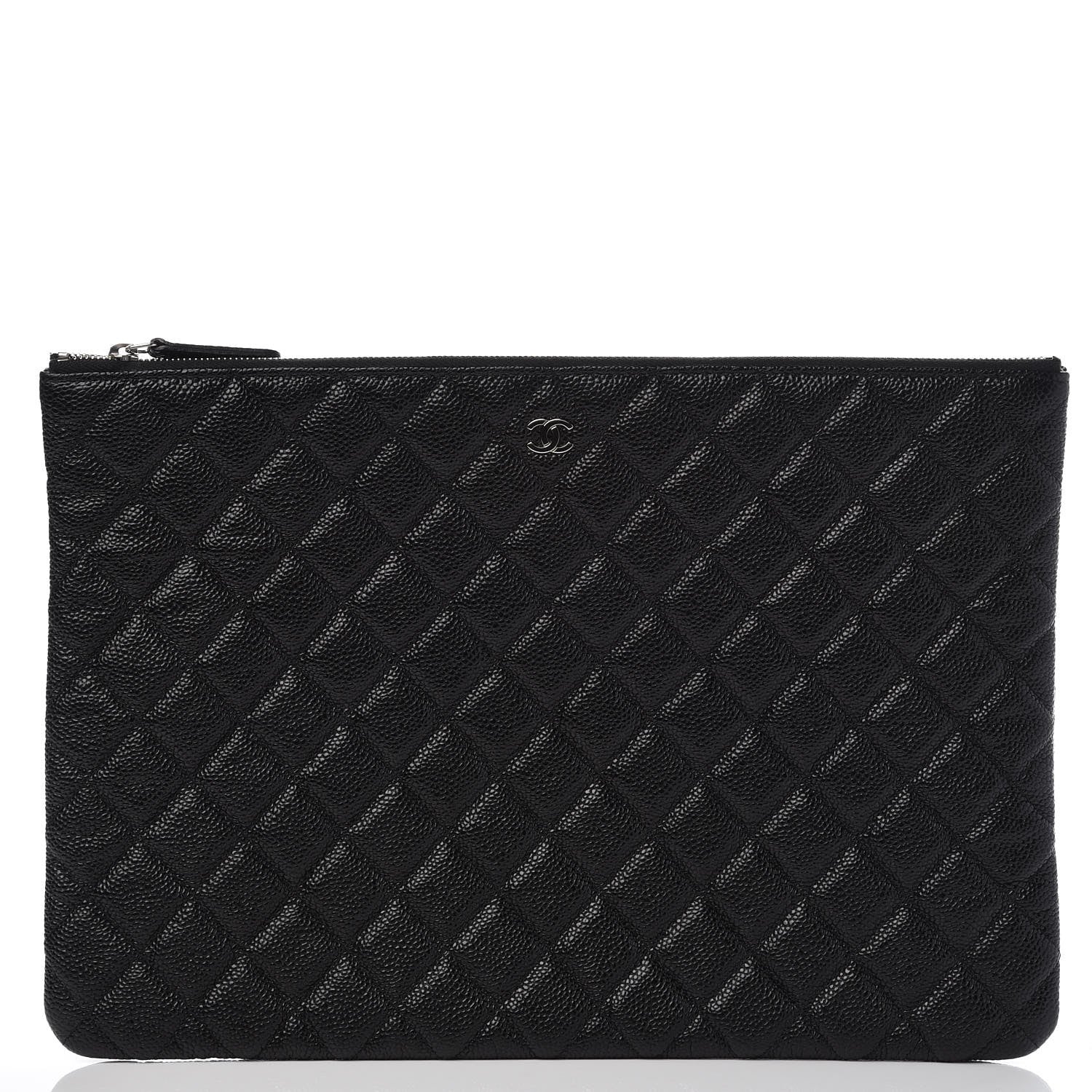 Chanel Caviar Quilted Large Cosmetic Case Black 1 of 14