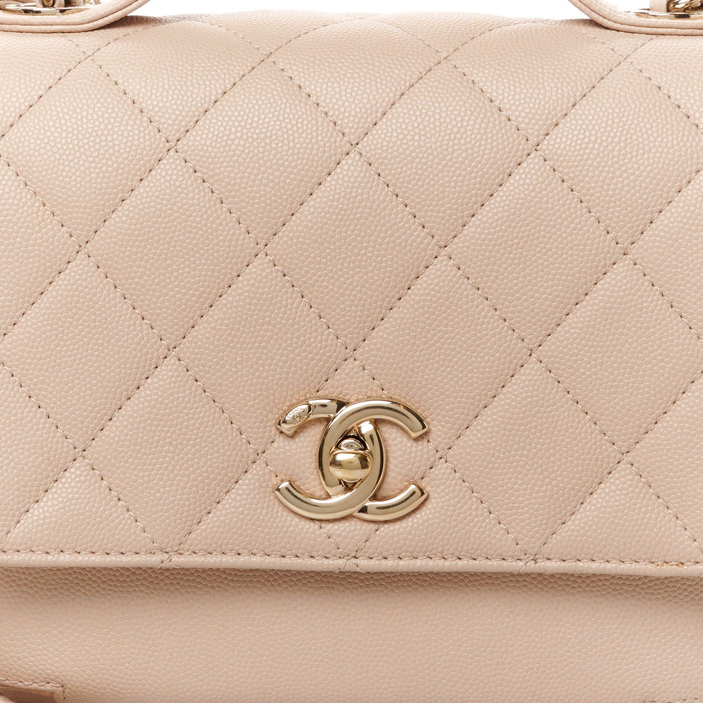 Caviar Quilted Medium Business Affinity Flap Beige