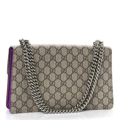 Gucci GG Supreme Monogram Embroidered Small Dionysus Shoulder Bag Purple 3 of 10
