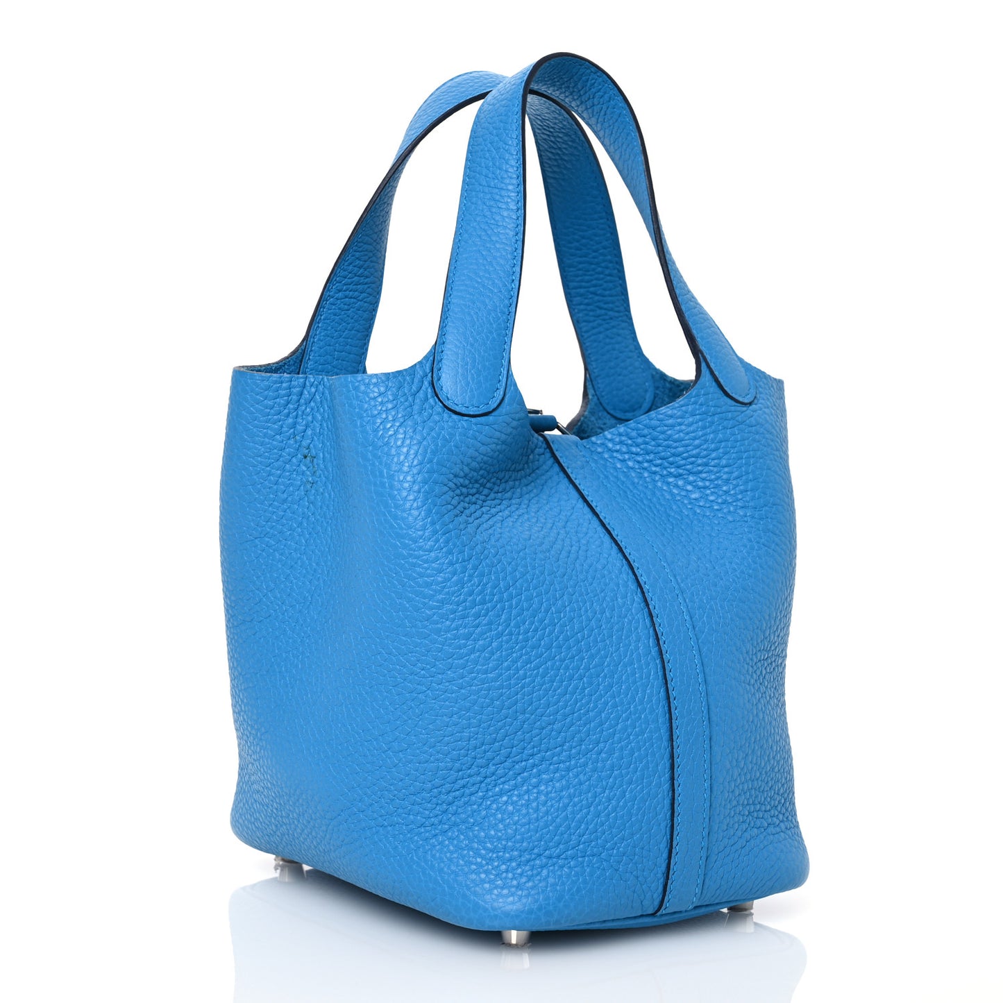 Taurillon Clemence Picotin Lock 18 PM Bleu Frida