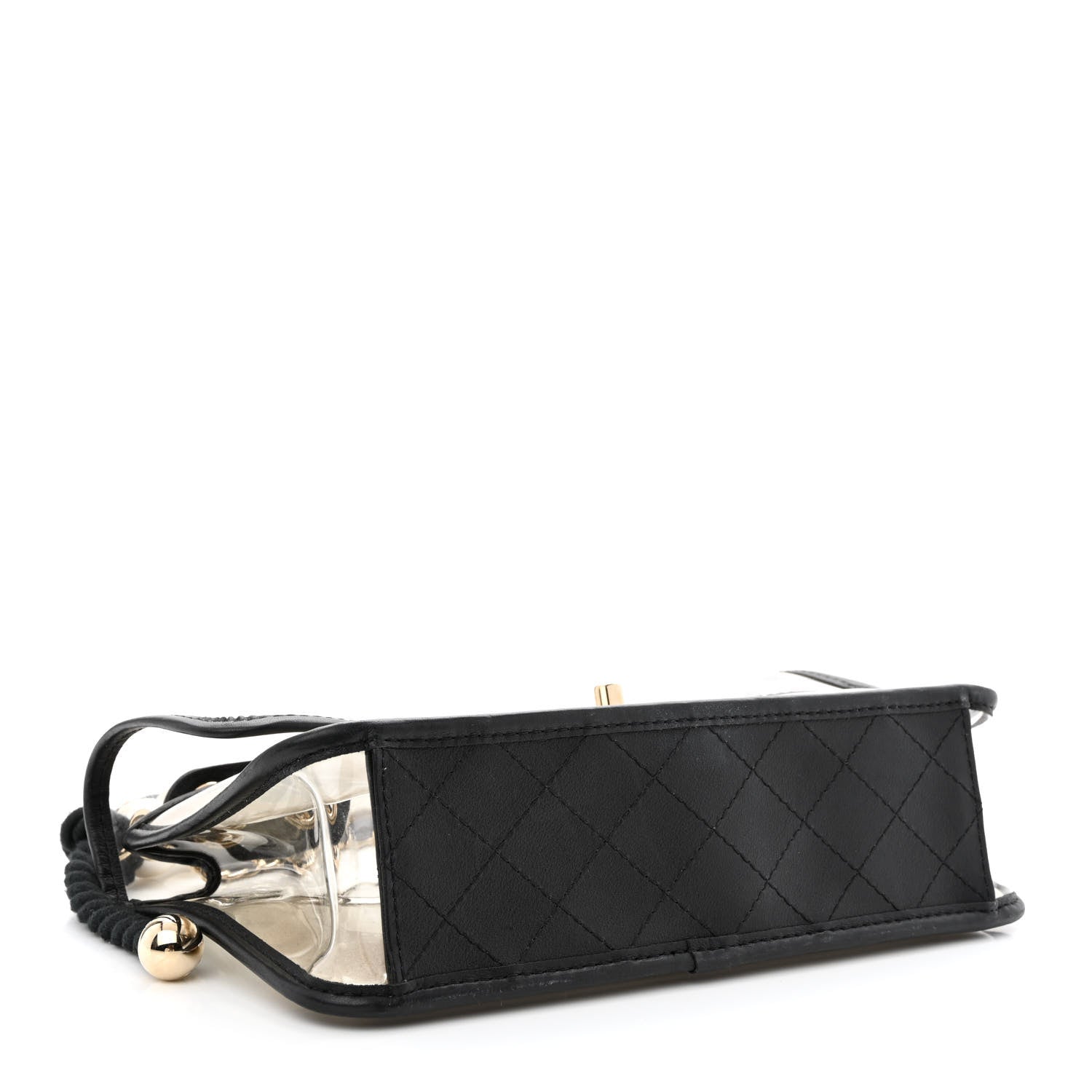 Chanel Lambskin PVC Sand By The Sea Flap With Pearl Strap Black 4 of 10