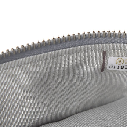 Chanel Metallic Caviar Quilted Mini Top Handle Vanity With Chain Silver 9 of 11