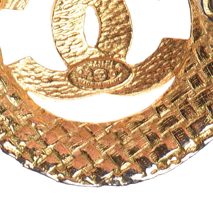 Chanel CC Woven Clip On Drop Earrings Gold 5 of 5