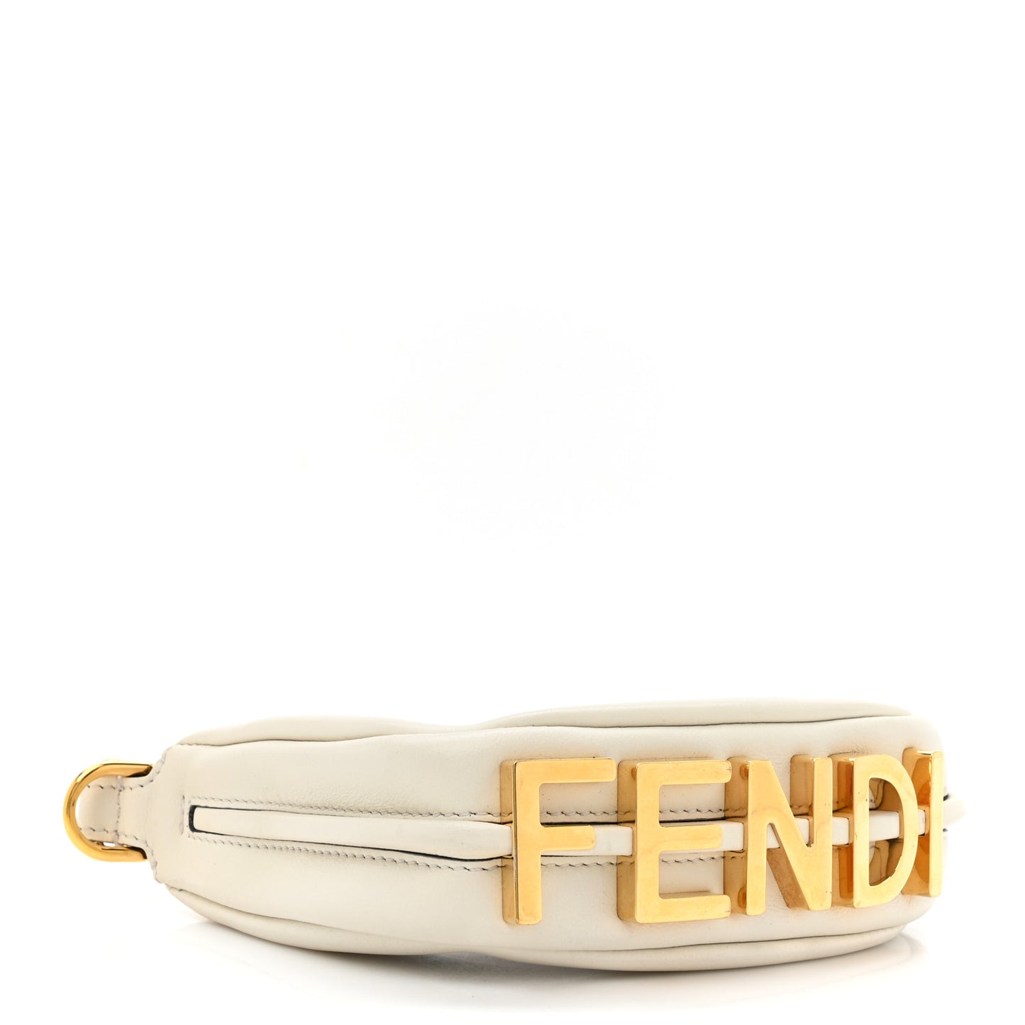Vitello Grace Matte Nano Fendigraphy Hobo Charm White Ice