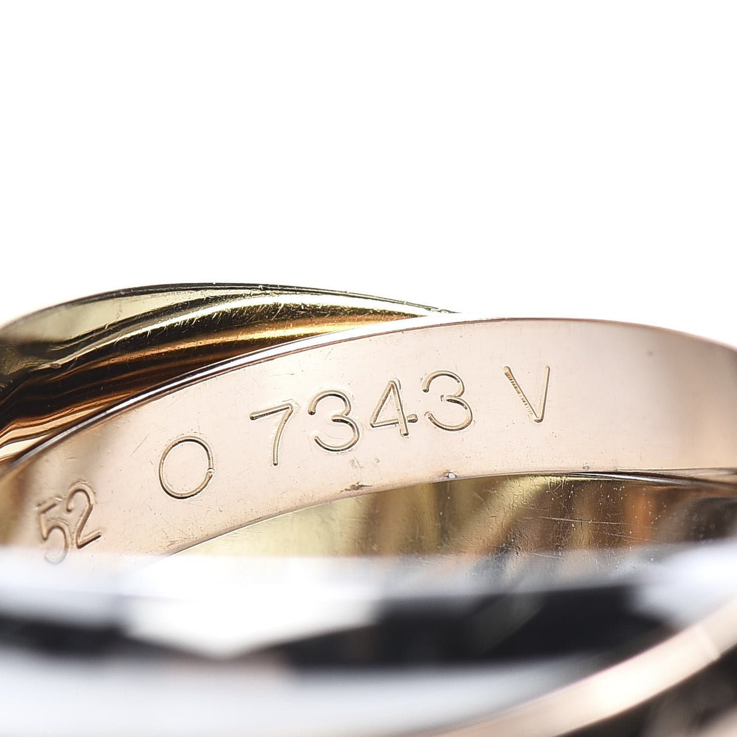 18K Pink Yellow White Gold Classic Les Must De Trinity Ring 52 6