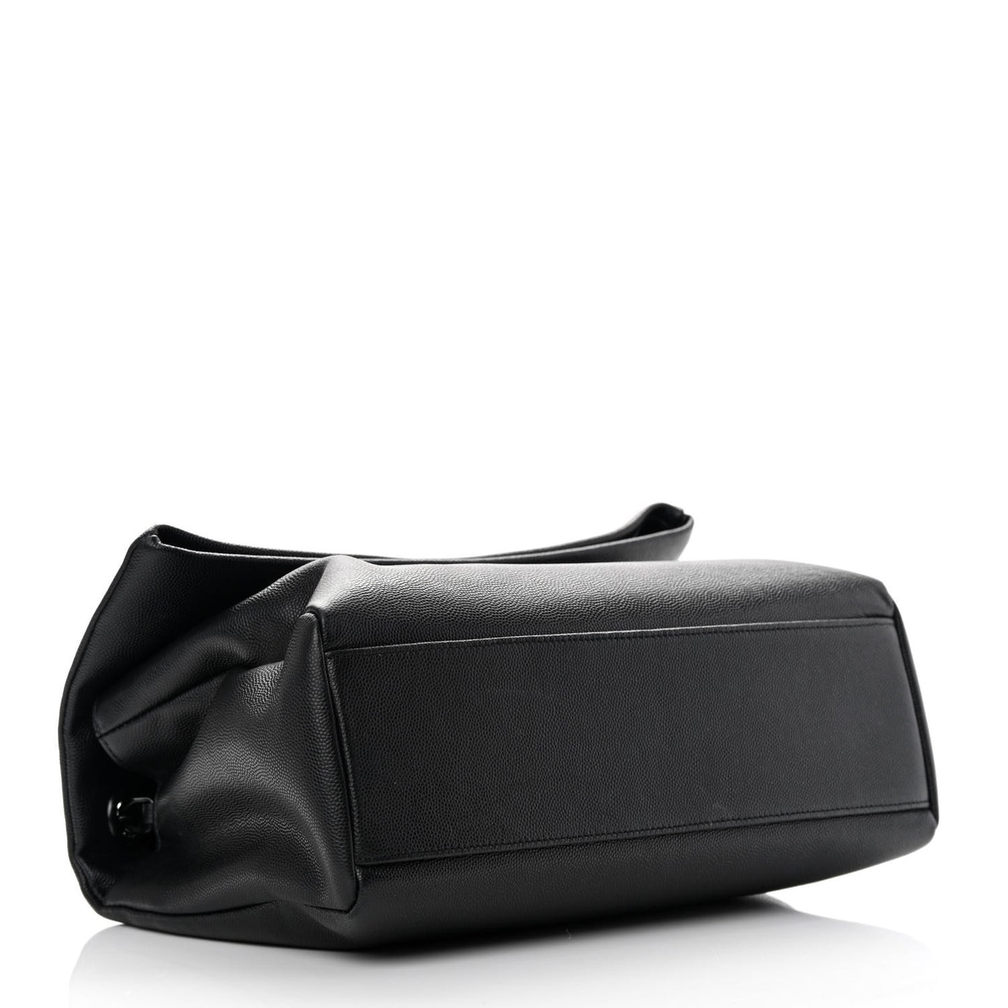 Grain De Poudre Medium West Hollywood Monogram Fold-Over Black