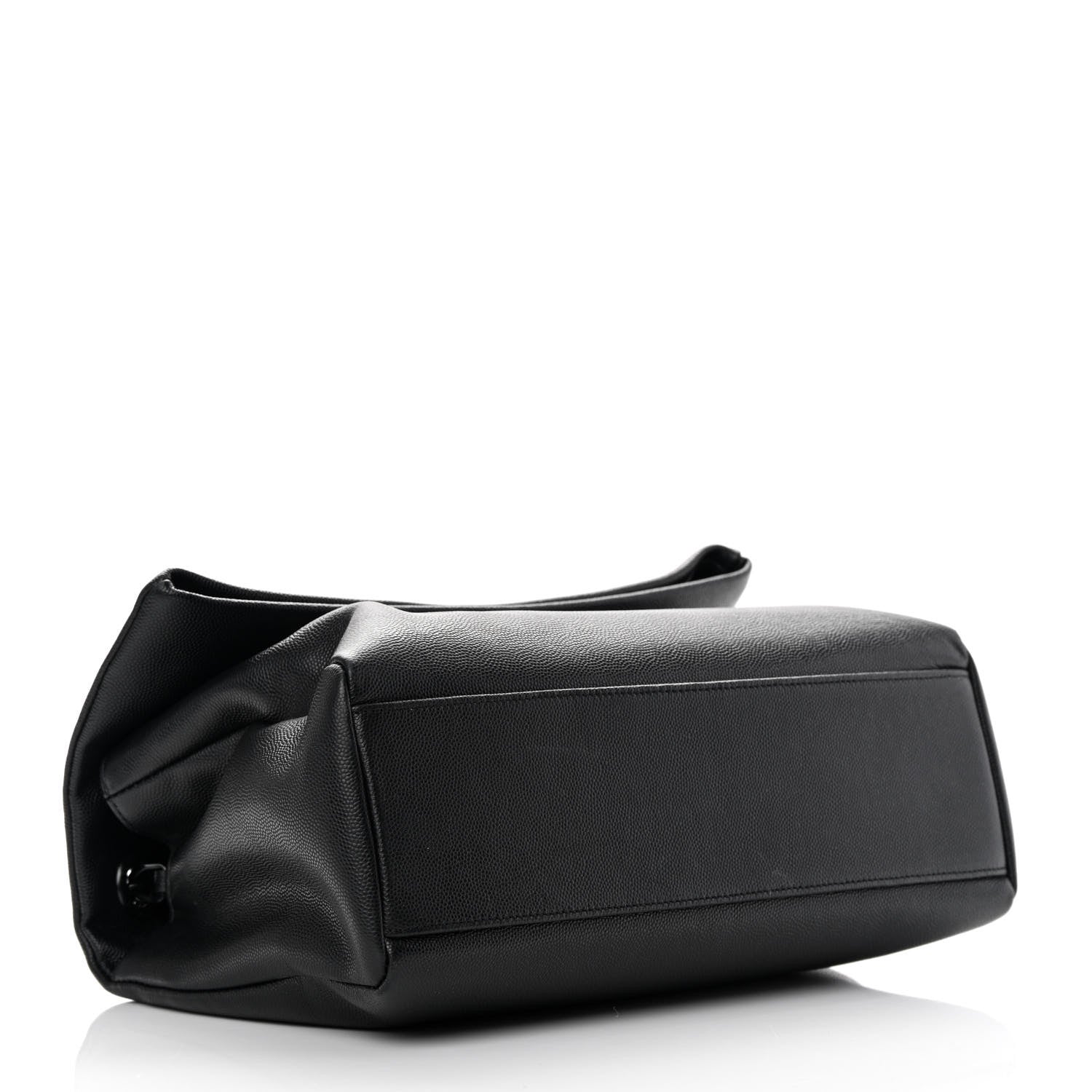Saint Laurent Grain De Poudre Medium West Hollywood Monogram Fold-Over Black 4 of 12