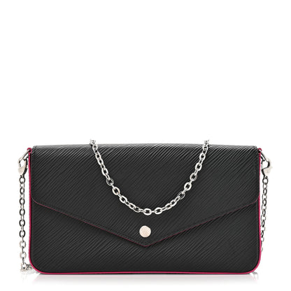 Louis Vuitton Epi Pochette Felicie Black Hot Pink 1 of 25