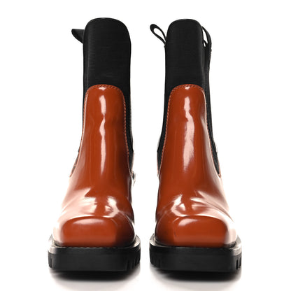 Louis Vuitton Patent Monogram Limitless Ankle Boots 38 Cognac 3 of 11