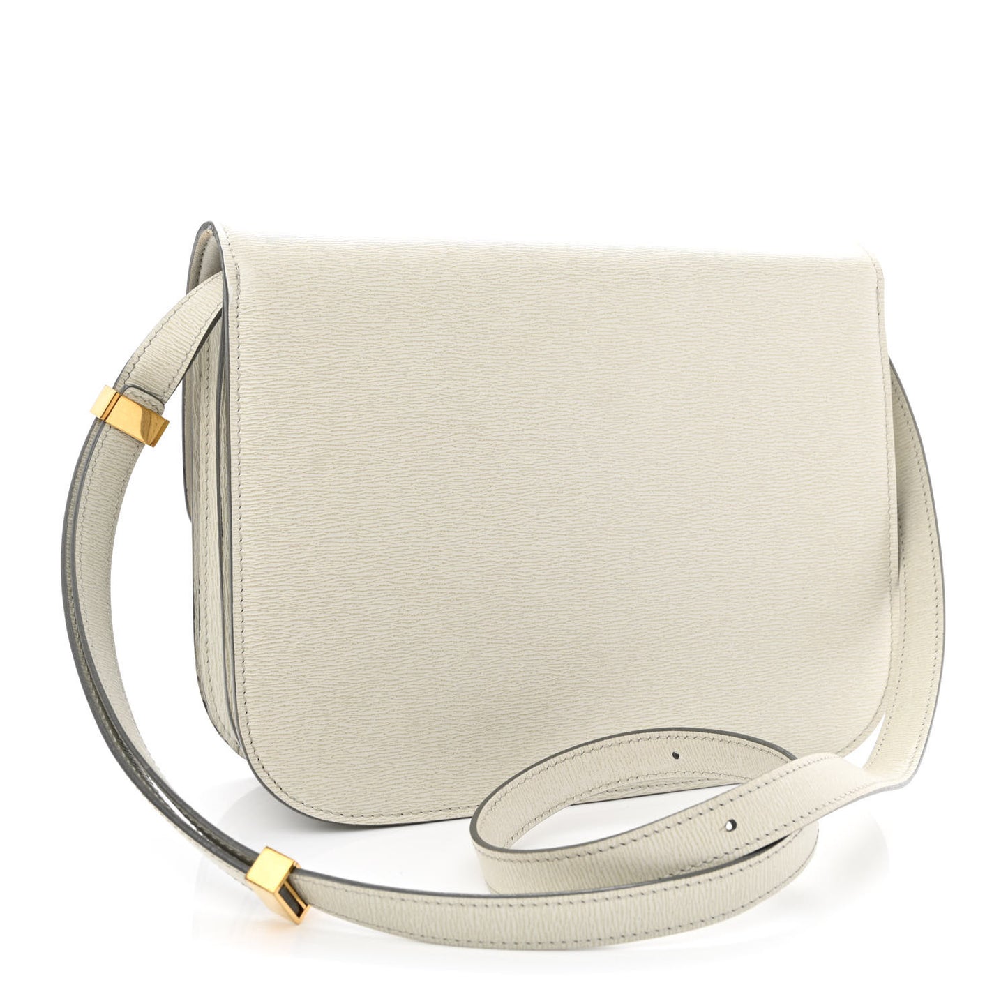 Liege Calfskin Medium Classic Box Flap Bag Pale Grey