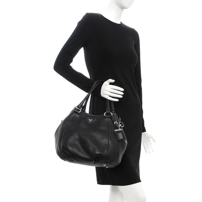 Prada Vitello Daino Shoulder Bag Nero Black 3 of 8