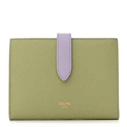 Celine Grained Calfskin Medium Multifunction Strap Wallet Sage Lilas 1 of 8