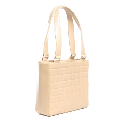 Chanel Lambskin Chocolate Bar Quilted Small Shoulder Bag Light Beige 3 of 7