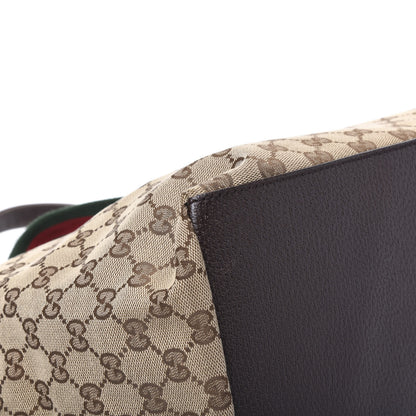 Gucci GG Monogram Large Web Handle Bucket Tote 9 of 11